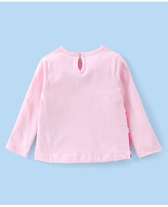 Babyhug Cotton Knit Full Sleeves Lollipop & Polka Dots Printed Night Suit - Pink