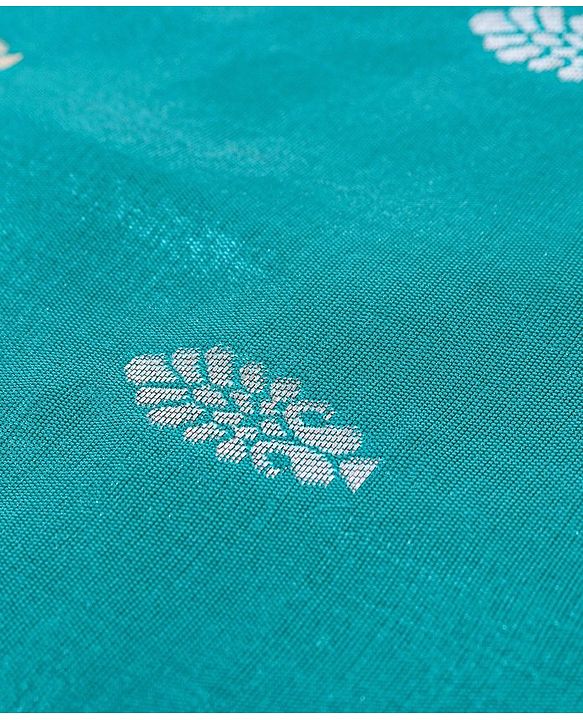 Babyhug Full Sleeves Kurta & Pyjama Set With Foil Print- Turquoise