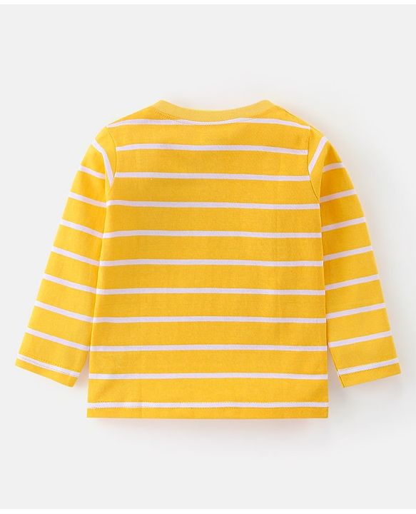 Babyhug Cotton Knit Full Sleeves T-Shirt With Wild Animal Graphics Pack Of 3 - Green Yellow & Blue