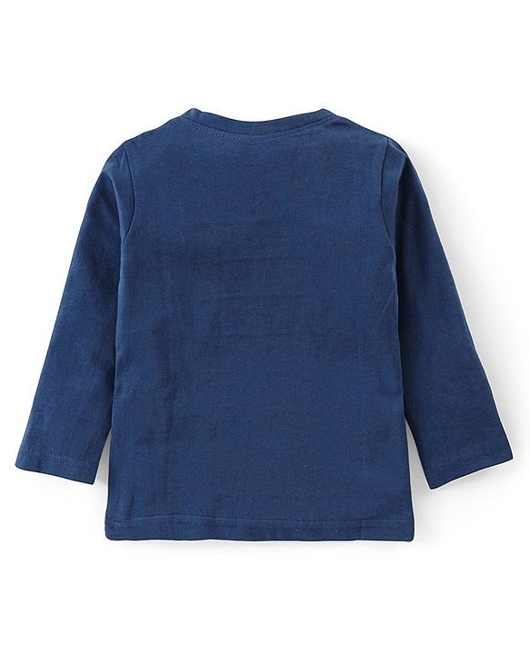 Babyhug Cotton Full Sleeves Tee With Stripes & Bear Graphics Pack Of 3- Green & Blue