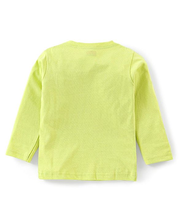 Babyhug Cotton Full Sleeves Tee With Stripes & Bear Graphics Pack Of 3- Green & Blue