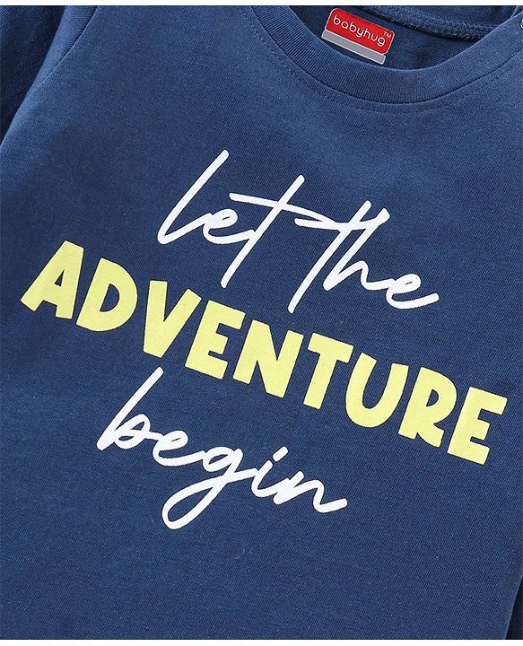 Babyhug Cotton Full Sleeves Tee With Stripes & Bear Graphics Pack Of 3- Green & Blue