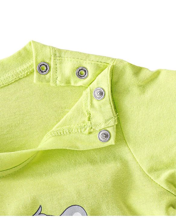 Babyhug Cotton Full Sleeves Tee With Stripes & Bear Graphics Pack Of 3- Green & Blue
