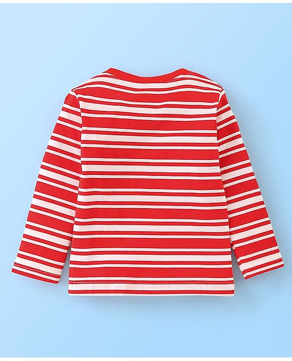 Babyhug Cotton Knit Full Sleeves T-Shirt with Graphics Pack of 3 - Red Yellow & Light Blue