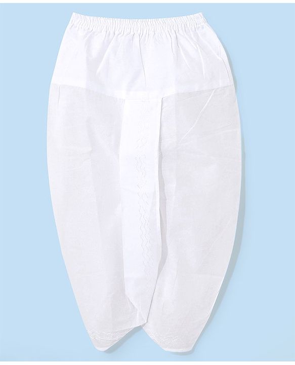 Babyhug Cotton Woven Full Sleeves Angarakha Dhoti Kurta Embroidered - White