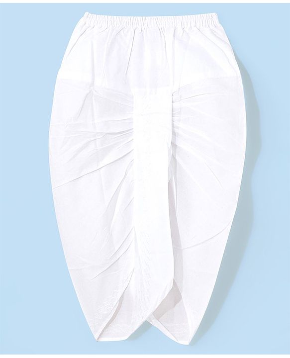 Babyhug Cotton Woven Full Sleeves Angarakha Dhoti Kurta Embroidered - White