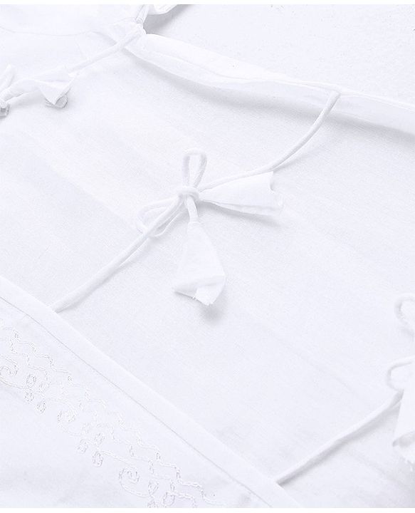 Babyhug Cotton Woven Full Sleeves Angarakha Dhoti Kurta Embroidered - White