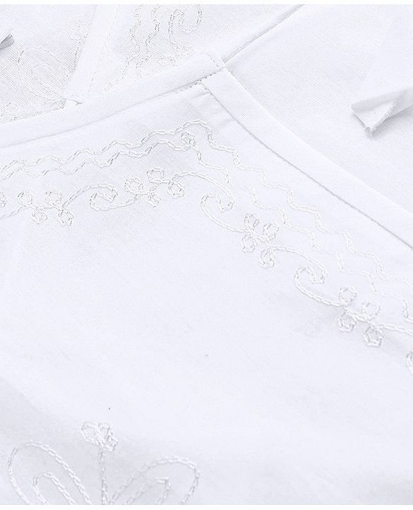Babyhug Cotton Woven Full Sleeves Angarakha Dhoti Kurta Embroidered - White