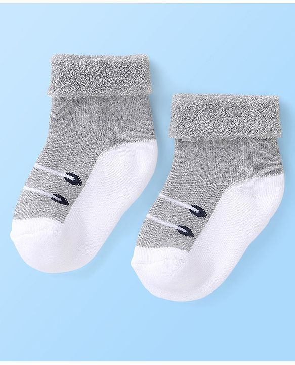 Cute Walk by Babyhug Anti Bacterial Ankle Length Socks Striped Pack Of 3 - Multicolour