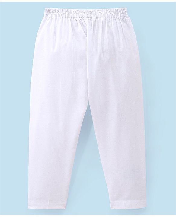 Babyhug 100% Cotton Woven Full Sleeves Dobby Kurta Pyjama Set - Sky Blue