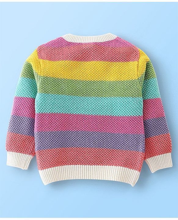 Babyhug Full Sleeves Striped Sweater (Design May Vary))