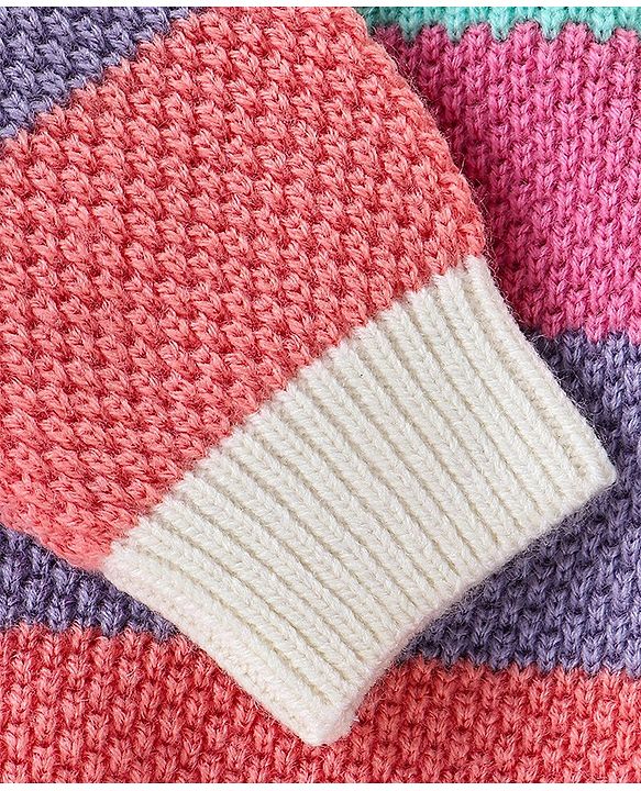 Babyhug Full Sleeves Striped Sweater (Design May Vary))