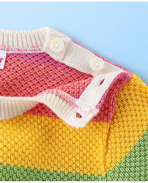 Babyhug Full Sleeves Striped Sweater (Design May Vary))