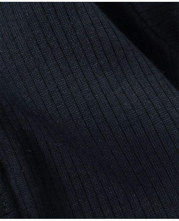 Babyhug Thermal Full Sleeves Solid Front Open Vest - Dark Navy