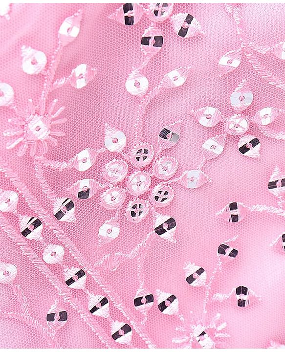 Babyhug Sleeveless Sequenced Embroidered Choli Lehenga and Dupatta Set - Pink