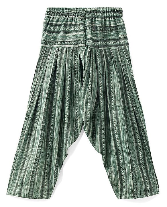 Babyhug Three Fourth Sleeves Rayon Printed Kurta And Pant with Sequenced Dupatta Embroidered Design - Green