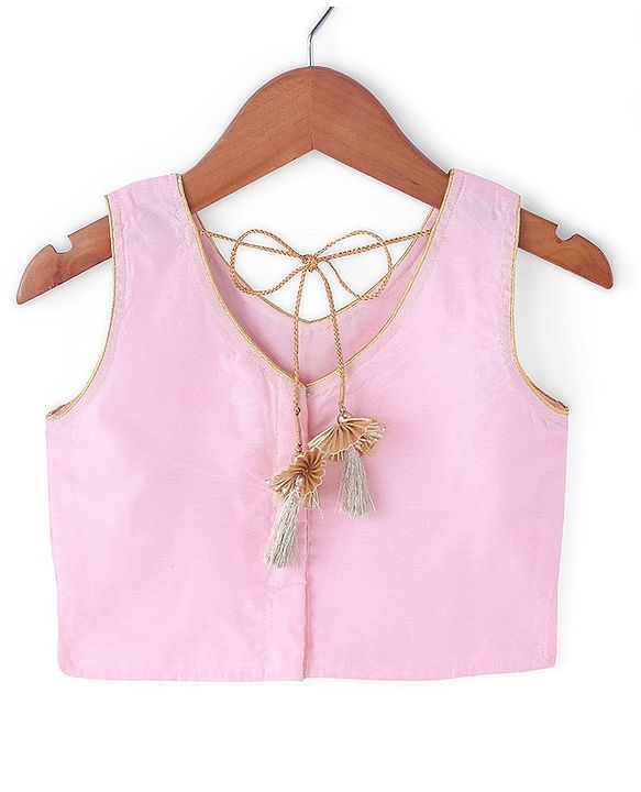 Babyhug Sleeveless Sequenced Embroidered Choli With Lehenga And Dupatta Set- Pink