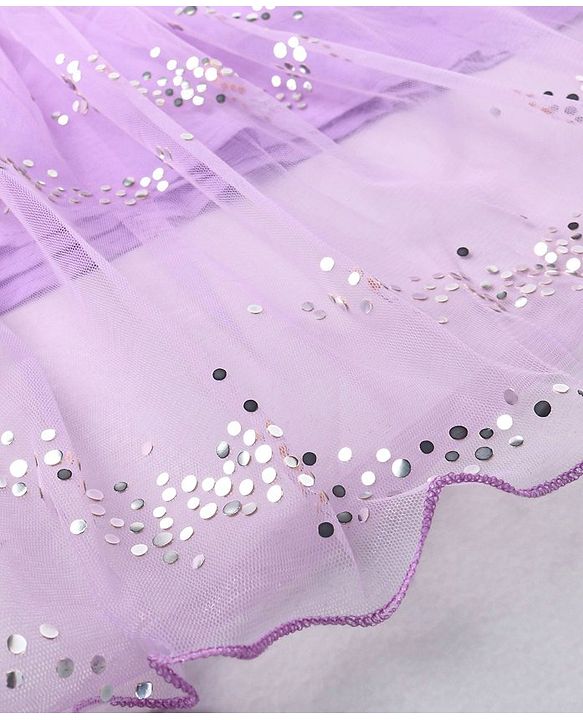 Babyhug Sleeveless Sequined Embroidered Choli with Lehenga and Dupatta  - Lavender