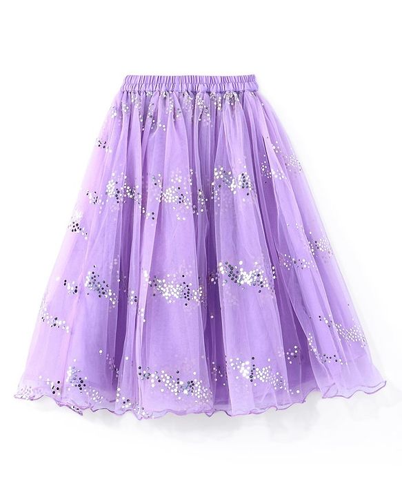 Babyhug Sleeveless Sequined Embroidered Choli with Lehenga and Dupatta  - Lavender
