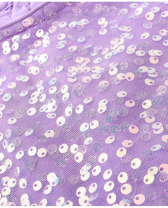 Babyhug Sleeveless Sequined Embroidered Choli with Lehenga and Dupatta  - Lavender