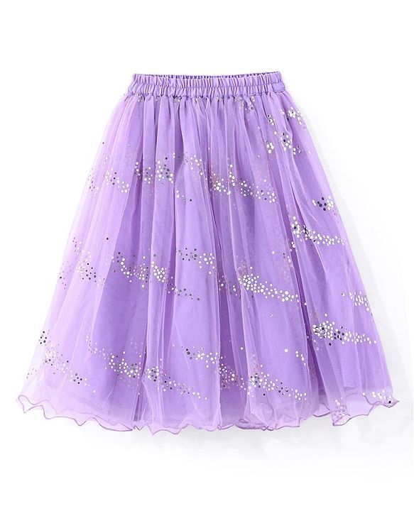 Babyhug Sleeveless Sequined Embroidered Choli with Lehenga and Dupatta  - Lavender