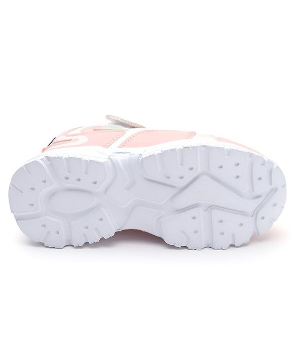 Cute Walk by Babyhug Sneakers With Velcro Closure Solid - Pink