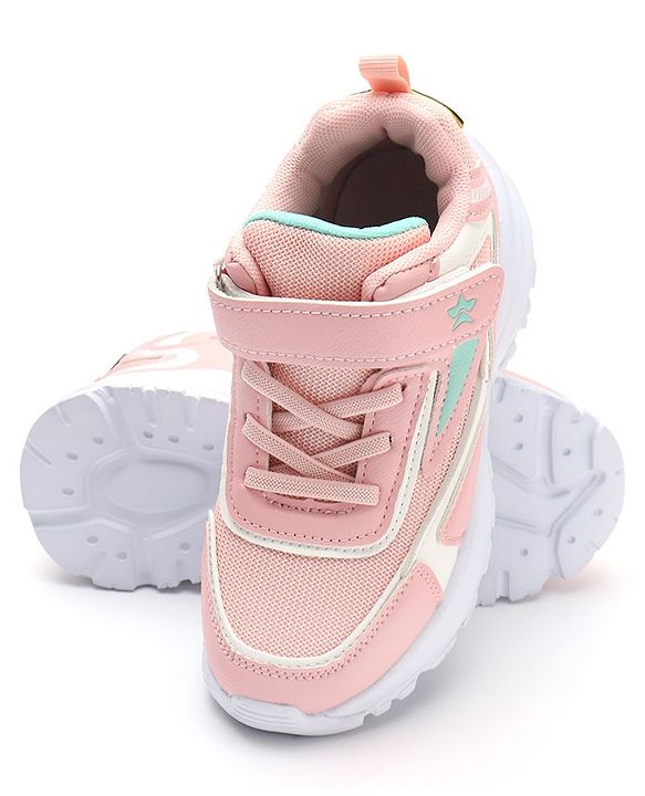 Cute Walk by Babyhug Sneakers With Velcro Closure Solid - Pink