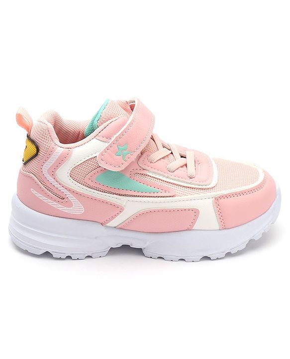 Cute Walk by Babyhug Sneakers With Velcro Closure Solid - Pink
