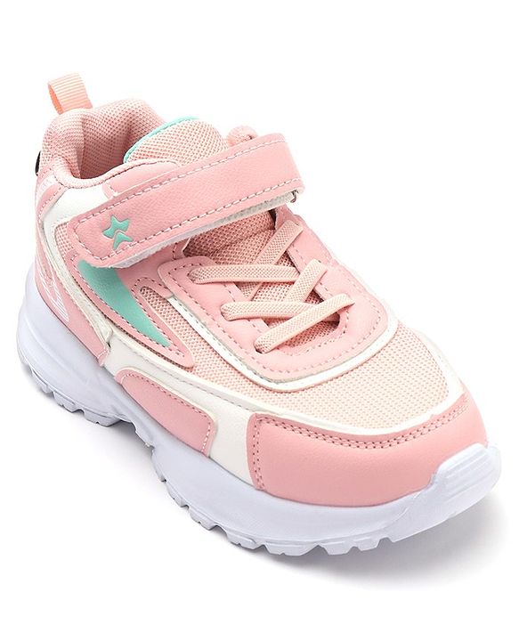 Cute Walk by Babyhug Sneakers With Velcro Closure Solid - Pink