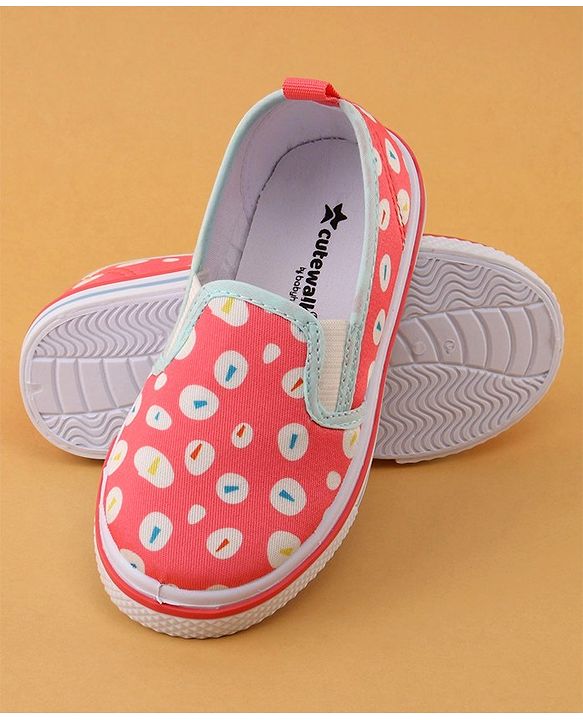 Cute Walk by Babyhug Printed Casual Slip On Shoes - Pink