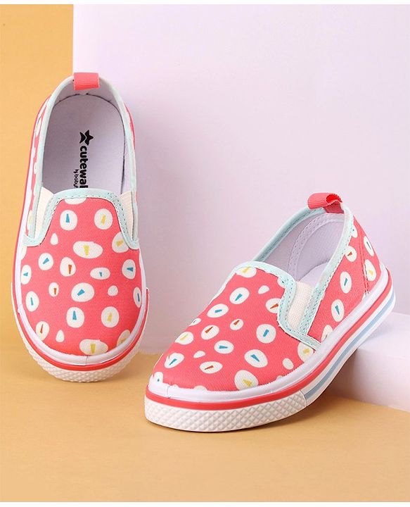 Cute Walk by Babyhug Printed Casual Slip On Shoes - Pink