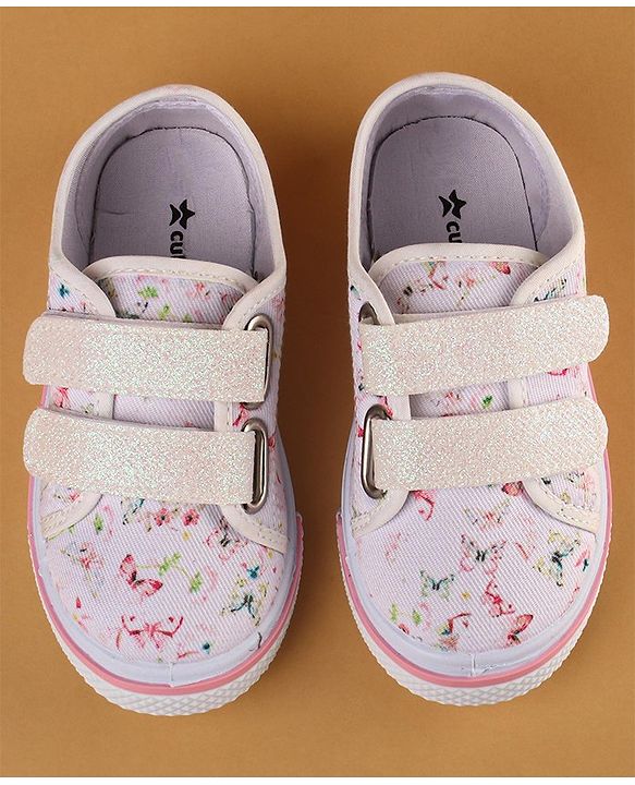 Cute Walk by Babyhug with Double Velcro Closure Casual Shoes - White