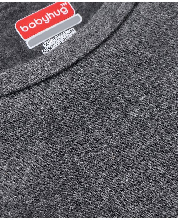 Babyhug Full Sleeves Thermal Vest - Dark Grey