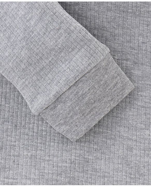 Babyhug Full Sleeves Thermal Vest - Light Grey