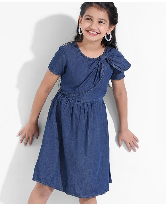 Chambray Button Front Modest Dress | Affordable Modest Dresses - NeeSee's  Dresses