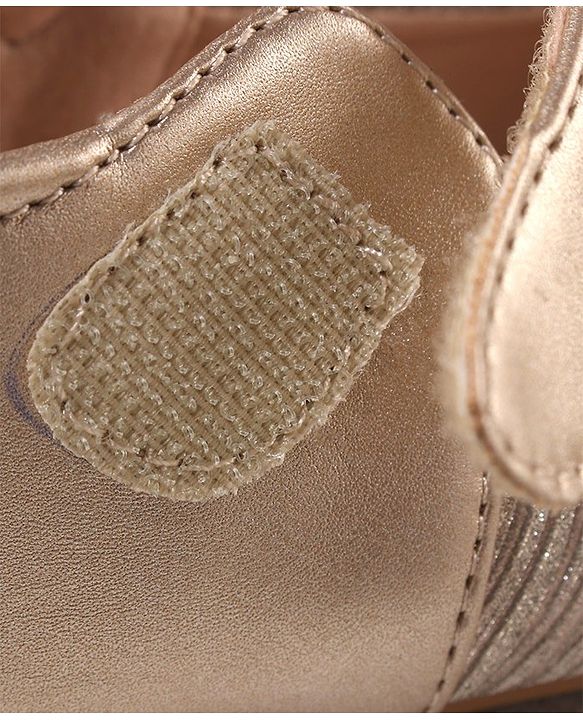 Cute Walk by Babyhug Bellies with Velcro Closure with Bow Applique - Golden