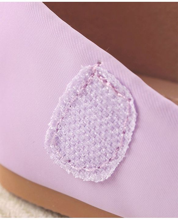 Cute Walk by Babyhug Studded & Bow Applique Bellies with Velcro Closure - Purple