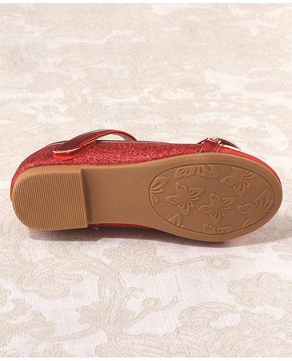 Cute Walk By Babyhug Velcro Closure Bellies With Bow - Red