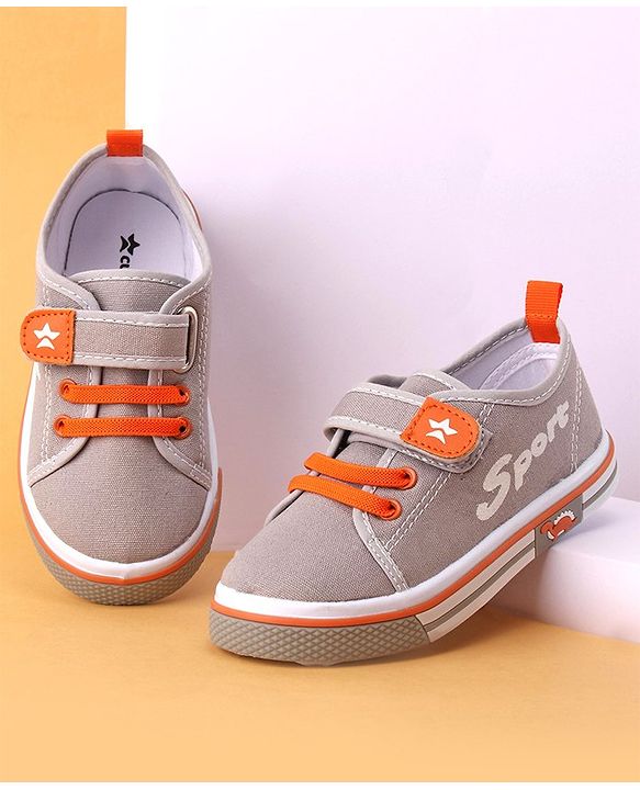 Cute Walk by Babyhug Velcro Closure Casual Shoes - Grey