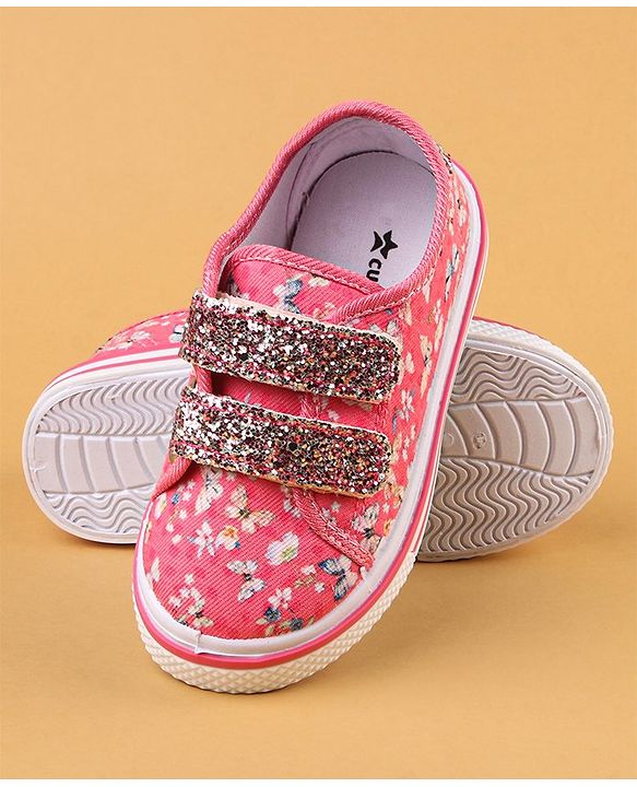 Cute Walk by Babyhug with Double Velcro Closure Casual Shoes - Fuchsia