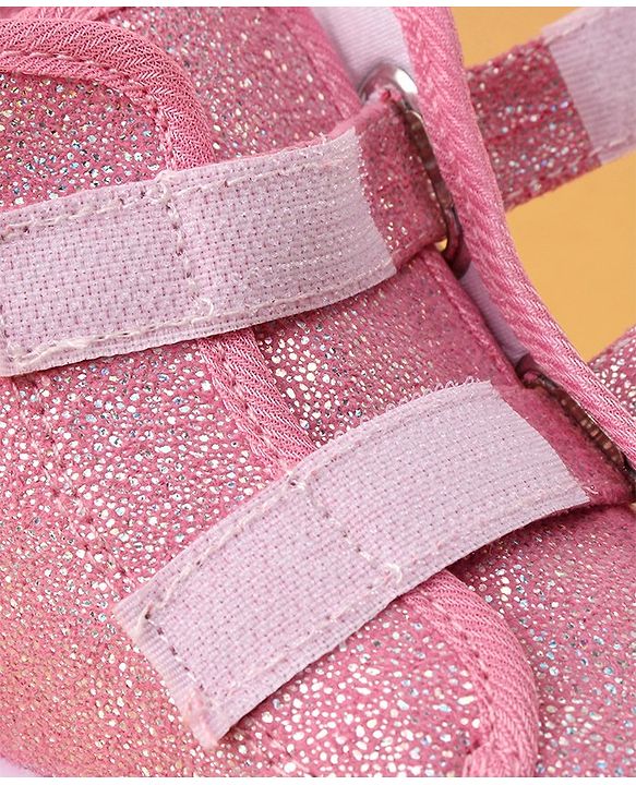 Cute Walk by Babyhug Velcro Closure Casual Shoes Unicorn Embroidery - Pink