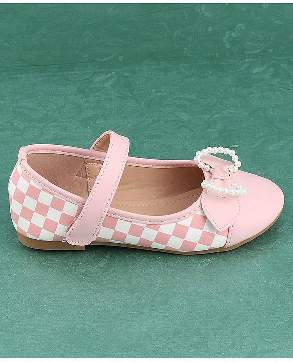 Pine Kids Bellies with Bow Applique & Velcro Closure - Purple