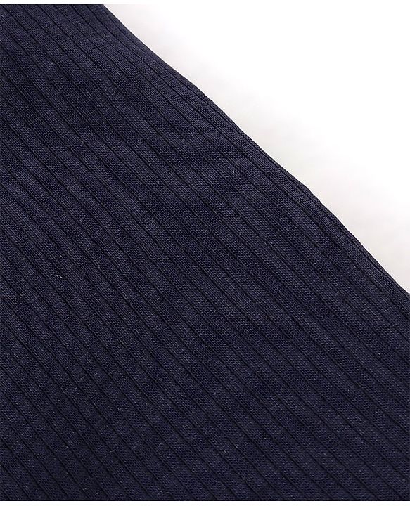Babyhug Cotton Full Length Thermal Leggings Solid- Dark Navy