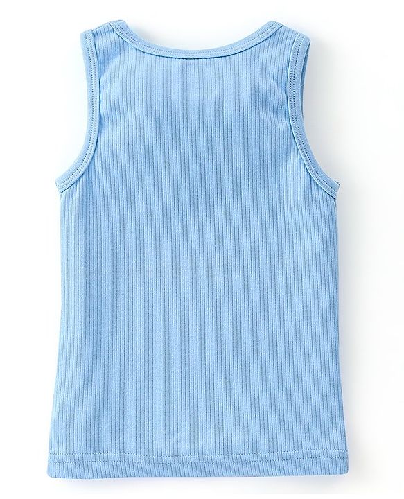 Babyhug Sleeveless Solid Thermal Sando - Blue