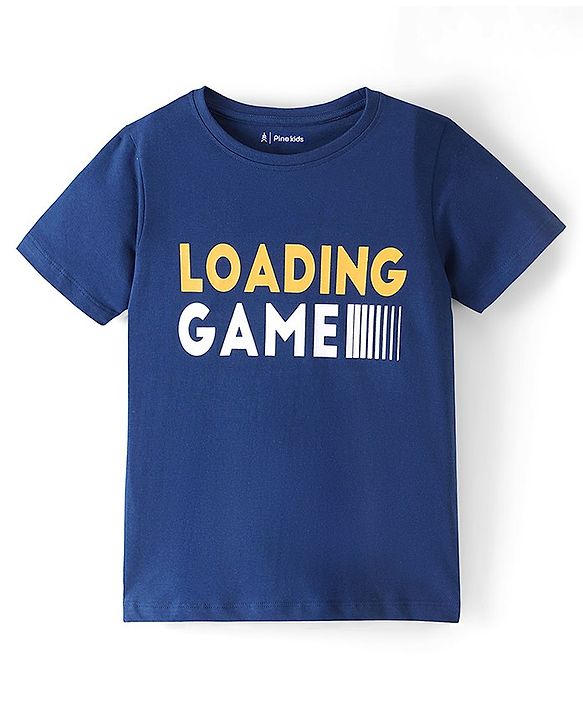 Pine Kids 100% Cotton Bio Washed Single Jersey Half Sleeves Night Suit with Loading Game Printed -Limoges & Snow White