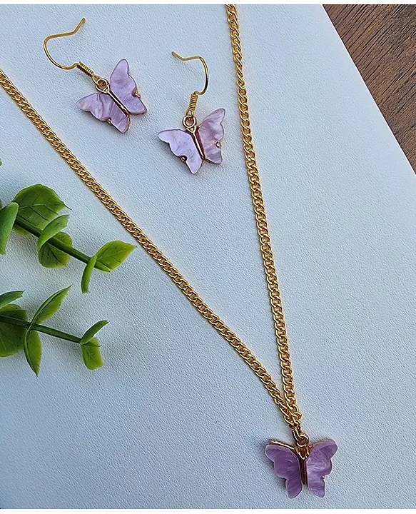 purple crystal v jewelry set from wholesaler : accessoiresengros.com