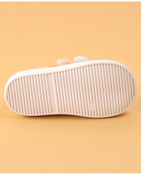 Cute Walk by Babyhug Double Velcro Closure Color Block Print Casual Shoes - Yellow