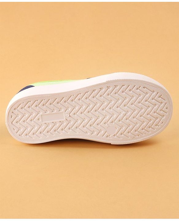 Cute Walk by Babyhug Slip On Casual Shoes Dino Print - Navy Blue & Green