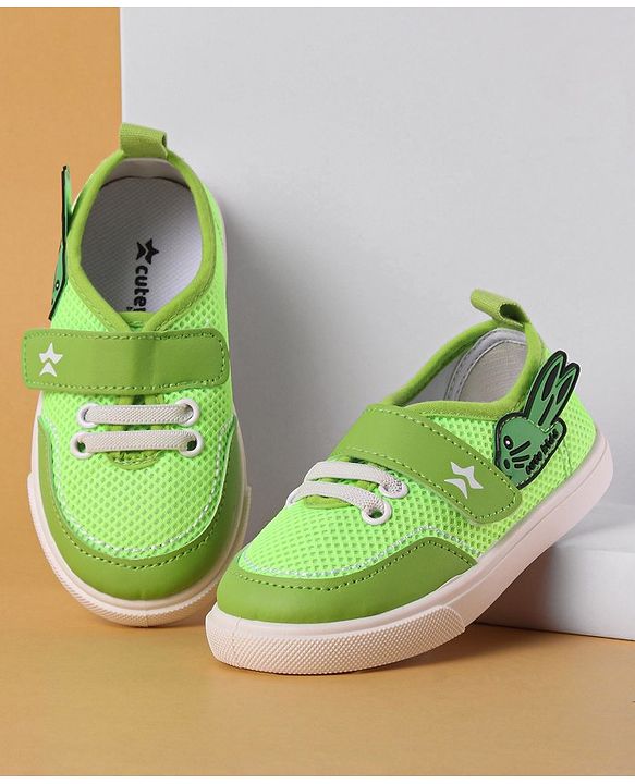 Cute Walk by Babyhug Velcro Closure Casual Shoes - Green
