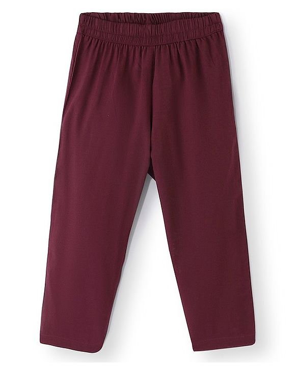 Teentaare Cotton Full Sleeves Kurta & Pajama Set with Jacket Floral Print - Maroon
